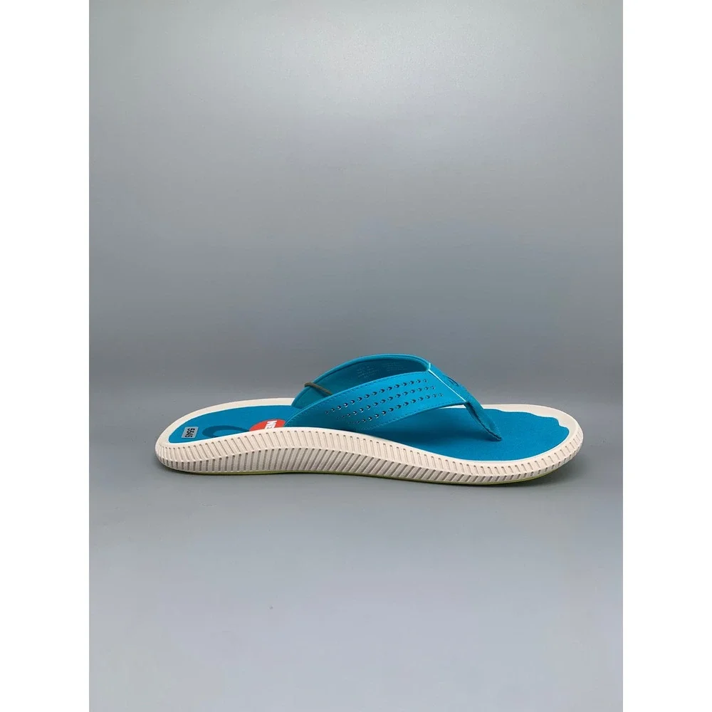 OluKai Ulele Tropic Blue Flip Flop Sandals 10435-3X3X Men's Sz 12 NWT